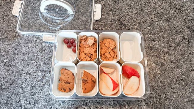 Snackle box on kitchen counter